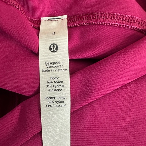 Lululemon Swift Speed High-Rise Crop 22” Wild Berry size 4 - Picture 3 of 5